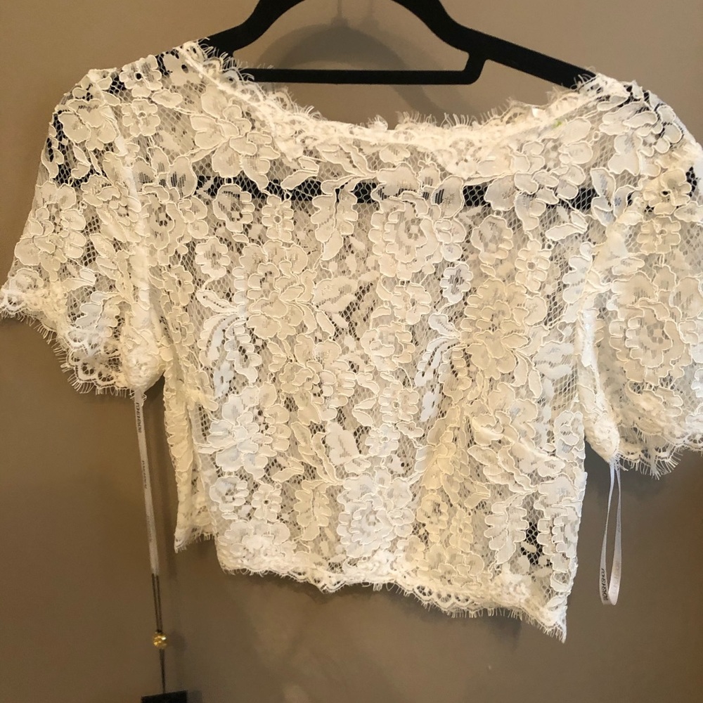 NWT BHLDN, Tadashi Shoji Lace Topper, Sz. S